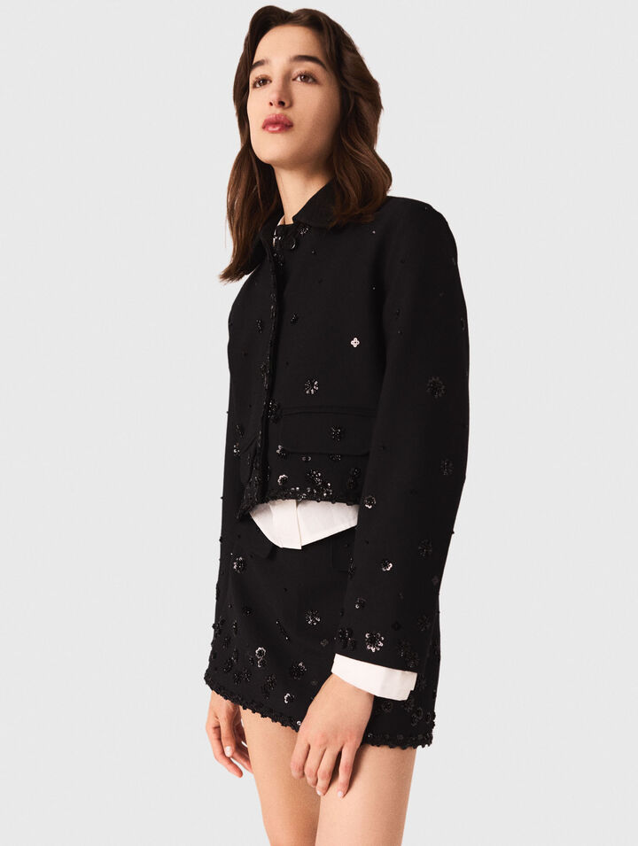 Short embroidered jacket